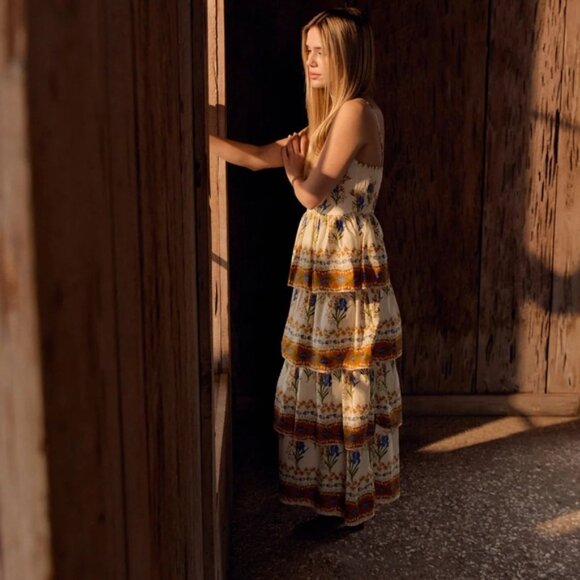 NWT Olivia by Livro Ophelia Midi Dress Size Small Boho Cottagecore - Picture 5 of 6